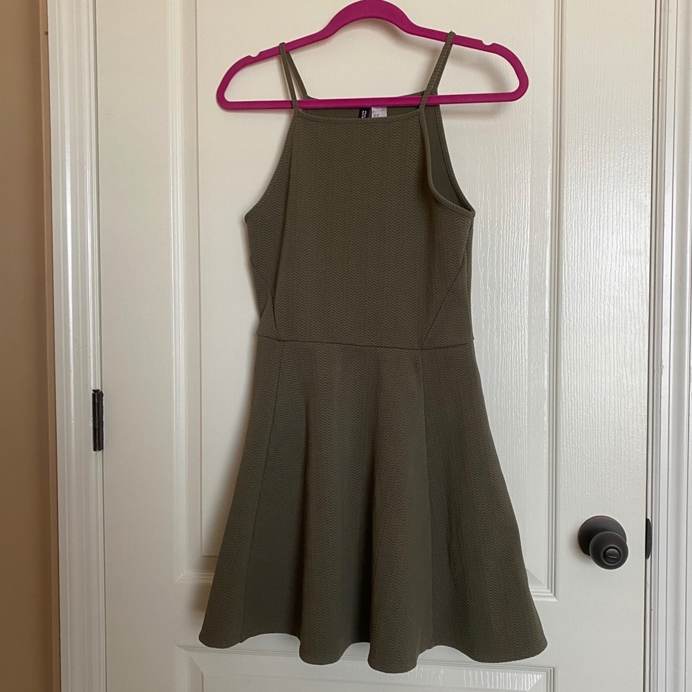 COPY - Olive Green Divide Girls Dress